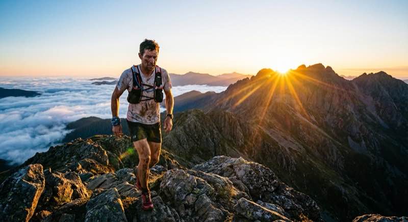 Runners competing in a ultra event